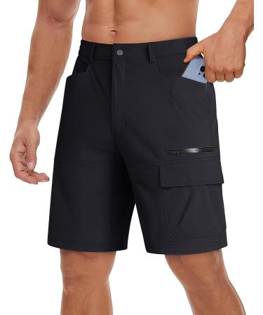 TACVASEN Men's Quick Dry Cargo Hiking Shorts Black, Size 36 - Buy Online on GoSupps.com