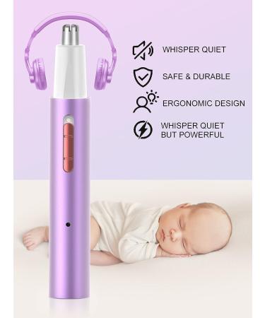 Rechargeable 2 in 1 Nose Hair Trimmer for Women - 2023 Professional Painless Hair Removal Tool with Dual-Edge Blades - Facial & Eyebrow Trimmer - Easy to Clean - Purple - Buy Online on GoSupps.com