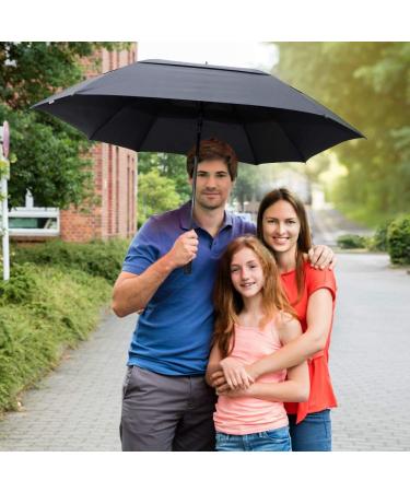 ZOMAKE 62 Inch Golf Umbrella - Double Canopy Vented for Rain & Windproof - Automatic Open Oversize Stick Umbrella in Black/Square - Buy Online on GoSupps.com