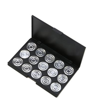 DRESSOOS 15 Eyeshadow Case Estuche De Maquillaje Empty Eyeshadow Palette Cosmetic Cases for Traveling Silver