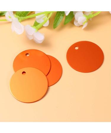 Milists 25-Piece Aluminum Alloy Blank Tags for Pets | Round Dog ID Tags with Hole | DIY Dog Accessories (Orange 5cm/1.4in) - Buy Online on GoSupps.com