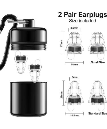 dinio High Fidelity Concert Earplugs for Concerts Musicians Earplugs for Noise Reduction 24Db Advanced Filter 2 Pairs(Black) Easy Install Easy to Use - Buy Online on GoSupps.com