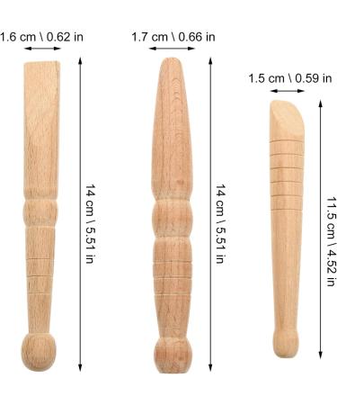 Fomiyes Wooden Acupuncture Rod & Trigger Point Massage Roller Thai Massage Tools for Reflexology & Face Care - Buy Online on GoSupps.com