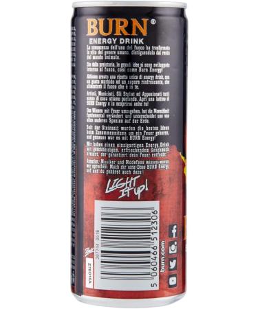  Italian Gourmet E.R. Burn Energy Drink Original Carbonated Energy Drinks with Taurine Caffeine Guarana and B Vitamins 48 x 250 ml Disposable Box + Italian Gourmet Polpa di Pomodoro 400 g - Buy Online on GoSupps.com
