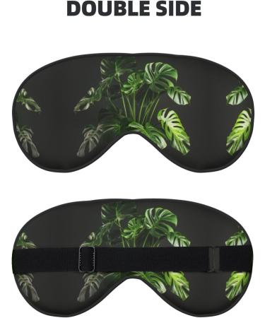 Monstera Deliciosa Banana Palm Print Eye Mask | Soft Unisex Sleep Shade for Travel Yoga & Shift Work - Buy Online on GoSupps.com