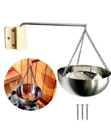 Sauna Aroma Cup Sauna Aroma Bowl/Stainless Steel SPA Essential Oil Bowl Aromatherapy Oil Cup Sauna Suitable for Sauna Room Bowl Pool 20cm