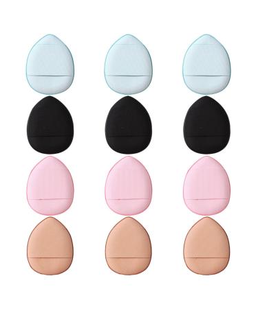 Beaupretty 12pcs Mini Finger Puff Foundation Sponge Make up Pads for Face Women Makeup Powder Puff Comfortable Makeup Puff Hydrophilic Polyurethane Miss Foundation Cream Cosmetic