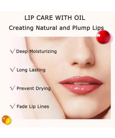 Peach Lip Plumper Set: Clear Lip Oil Gloss for Strong Moisturization, Long-Lasting and Nutritious Makeup - Waterproof Liquid Lipstick (1PC) - Buy Online on GoSupps.com