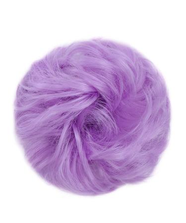 Messy Bun Hair Piece for Women Donut Hair Bun Scrunchie for Women Girls Curly Wave Synthetic Chignon Hairpiece with Rubber Band Messy Bun Hair Pieces Extensions Fake Hair Accessories for Women Girl 2403