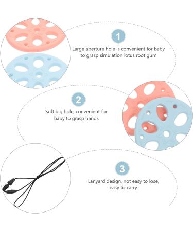 Healifty 2pcs Silicone Baby Teethers for Boys and Girls - Teething Toys for Infants - Soothing Hand Grip Molar Nursing Sensory Chew Jewelry Toy - Kids Teething Relief - Buy Online on GoSupps.com