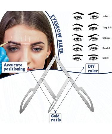 Taozers 3 Pieces Eyebrow Ruler Eyebrow Golden Proportion Thrush Ruler Permanent Eyebrow Measuring Tool DIY - Buy Online on GoSupps.com