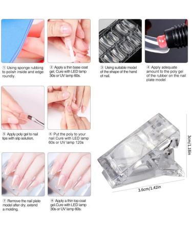 Nail Extention Gel Kit 3 Colors Nail Extension Gel UV Lamp False Nail Tips Style2 Nail Extension Set - Buy Online on GoSupps.com