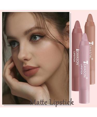 3 Colors Liquid Matte Lipstick Set - Long Lasting Waterproof Lip Gloss for Women Makeup - Buy Online on GoSupps.com