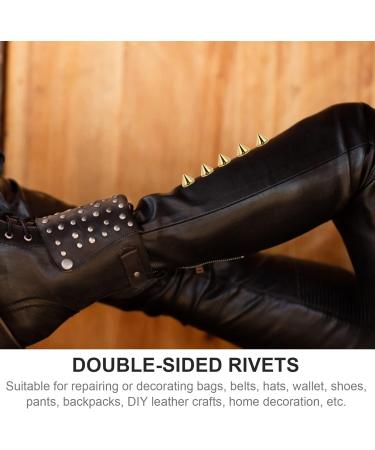 SOIMISS 100 Sets Rivet Leather Buttons Shoes Embellishment Leather Repair Studs Accessories Brass Assorted Color 1X1X1CM - Buy Online on GoSupps.com