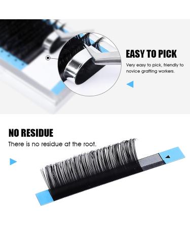 Eyelash Extensions 0.05 C Curl | 8-15mm Mixed Tray | Soft Matte Dark Individual Classic Lashes | YUANZHIJIE Professional Supplies - Buy Online on GoSupps.com