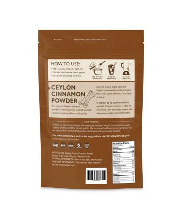 Kiva Organic Ceylon Cinnamon Powder 10 oz - Freshly Grounded JUMBO SIZE - Buy Online on GoSupps.com