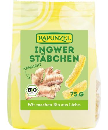 Rapunzel Organic Fluted Ginger Sticks (6 x 75 g) - Buy Online on GoSupps.com