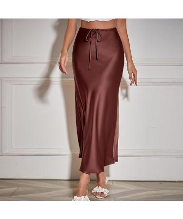Elegant Women's Chiffon Maxi Skirt - Boho A-Line with Floral Design & High Elastic Waist | Winter Ladies Skirts - Buy Online on GoSupps.com
