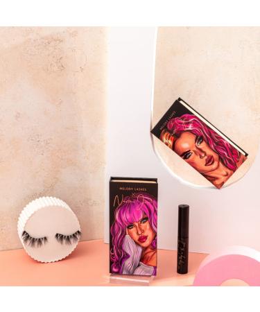 Buy Melody Lashes Naomi Jon Taco - Ultra Fluffy Natural Eyelashes Premium Quality Up to 15x Reusable Vegan Friendly - Buy Online on GoSupps.com