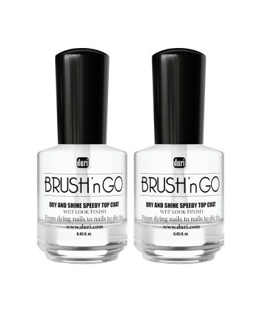 duri Brush n Go Dry and Shine Speedy Top Coat and Drop'n Go Nail Polish Drying Drops (Brush'N Go (Pack of 2))