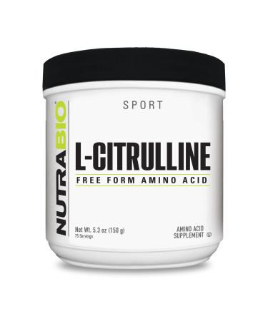 NutraBio L-Citrulline Free Form Amino Acid 5.3 oz (150 g)