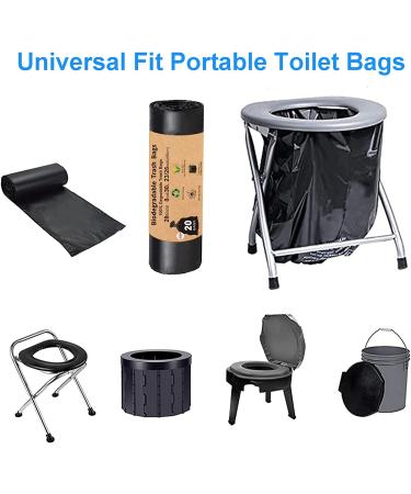 Portable Toilet Bags for Camping - 60 Count | 8 Gallon Compostable Replacement Bags for Outdoors, Boating, Car Travel | Long Trip Essentials - Buy Online on GoSupps.com