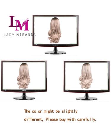 Lady Miranda Ombre Wig Brown to Ash Blonde High Density Heat Resistant Synthetic Hair Weave Full Wigs for Women(T/Ash Blonde) 0-T/Ash Blonde - Buy Online on GoSupps.com
