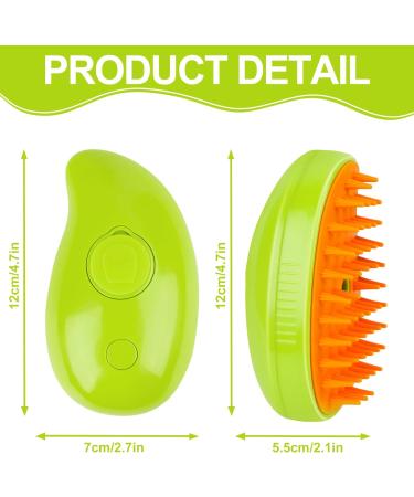 Steamy Cat Brush - 3 in 1 Cat Steamer Brush Cat Spray Massage Comb Multifunctional Dog Steamer Brush Cat Grooming Brush Pet Hair Removal Comb for Cat (Green) - Buy Online on GoSupps.com