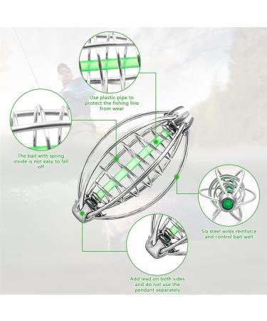 Lohill 5 PCs Fishing Inline Feeder Set | Stainless Steel Fishing Bait Basket & Portable Tools - Perfect for International Fishing - Buy Online on GoSupps.com
