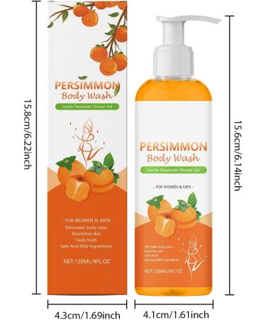  G n rique 2 x Persimmon Shower Gel Persimmon Body Wash for Body Odor Control Deeply Cleansing and Moisturizing Shower Refreshing and Deodorizing - Buy Online on GoSupps.com