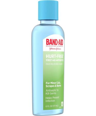 Band Aid Brand First Aid Antiseptic Wash - Pain Relief & Germ Kill 6 Fl Oz (Pack of 6) - Ideal for Wound Care - Buy Online on GoSupps.com