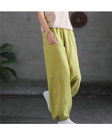 Women's Lovely Nursling Wide Leg Pants - Casual Loose Elastic High Waisted Trousers (XX-Large, Green) - Comfy & Stylish - Buy Online on GoSupps.com