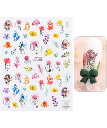 Women DIY Decals Stylish Leaves Nail Sticker Manicure Tool Slider Nail Art Decoration(style16) - Buy Online on GoSupps.com