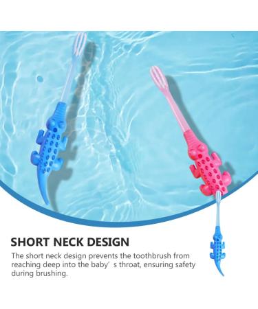 Minkissy 8pc Cartoon Animal Toothbrush Set - Sensitive Baby Toothbrushes for Kids | Wooden & PBT Small Head Oral Care Toys - Buy Online on GoSupps.com