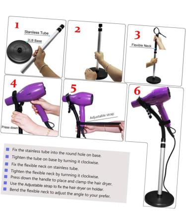 FRCOLOR 360 Hair Dryer Stand Rotating Storage Rack Hair Dryer Storage Bracket Hair Dryer Storage Rack Pet - Buy Online on GoSupps.com