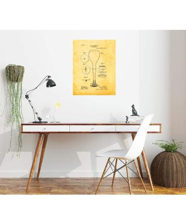 Stethoscope Patent Print - Golden Look 5x7 | Unique Medical Art D cor for Home & Office - Buy Online on GoSupps.com