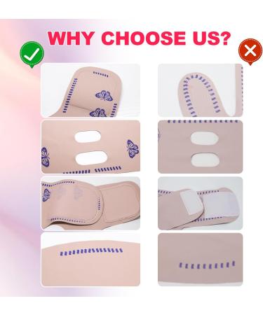 Double Chin Reducer Eliminator V Line Lifting Mask Chin Strap for Double Chin Face Slimming V Shaped Belt Reusable Facial Slimmer Shaper Jaw Exerciser for Women - (Butterfly Design Two Wearing Mode) - Buy Online on GoSupps.com