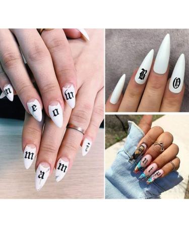Kalolary 5 Colors Letter Nail Art Stickers 10 Sheets Letter Nail Stickers for Nails Old English Words Alphabet Nail Decals for Women Girls Kids Manicure DIY or Nail Salon - Buy Online on GoSupps.com