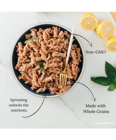 Pastabilities Sprouted Pasta 2 Pack - Non-GMO Ancient Whole Grain Flour Natural Pasta (11 oz) - Buy Online on GoSupps.com