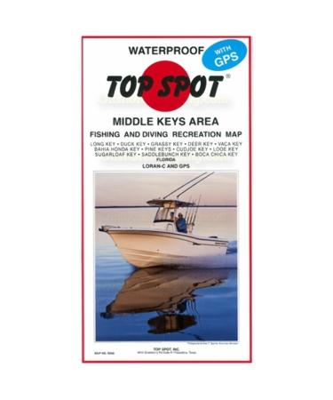 Topspot N208 Map- Middle Key Long Key To Boca Chica Key LORAN-C & GPS