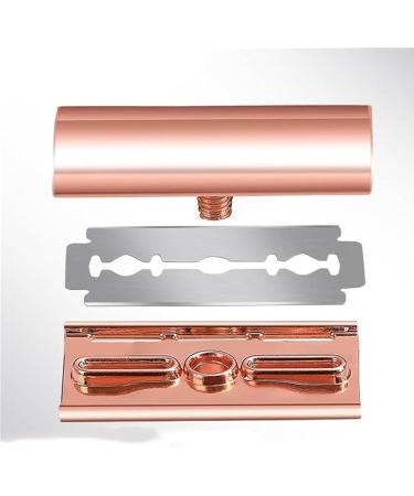 Jodial Rose Gold Double Safety Razor - Reusable Razor with 5 Platinum-Coated Blades | Eco-Friendly Shaving Solution - Buy Online on GoSupps.com