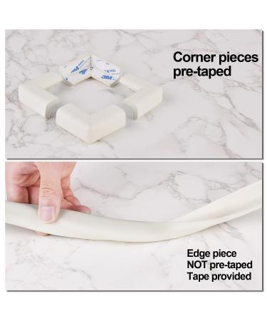 Baby Proofing Edge and Corner Guards - Child Safety Furniture Bumper with 3M Double-Sided Tape - Fireplace, Table, Stair, Cabinet Protector (Beige White) - Buy Online on GoSupps.com