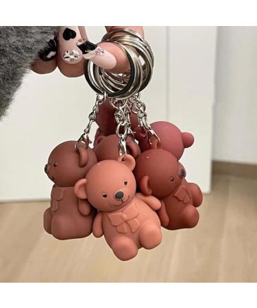 AZ.BNC Cute Bear Lipsticks Set - 6 Colors Matte Velvet Lipstick Key Chain | Waterproof Long Lasting Lip Gloss for Beauty Makeup - 6pcs (Red) - Buy Online on GoSupps.com