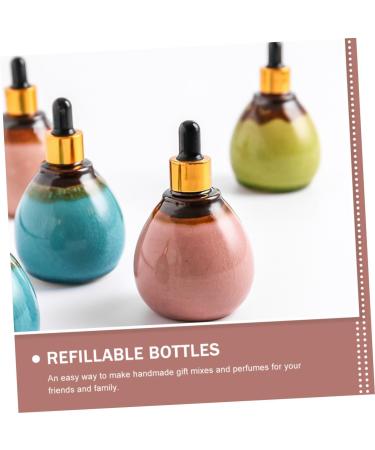 Angoily Ceramic Essential Oil Pot Essential Oil Holders Essential Oil for Hair Essential Oil Bottle Dropper Vials Liquid Containers Ceramics Pink Dropper Bottle Empty Bottle - Buy Online on GoSupps.com