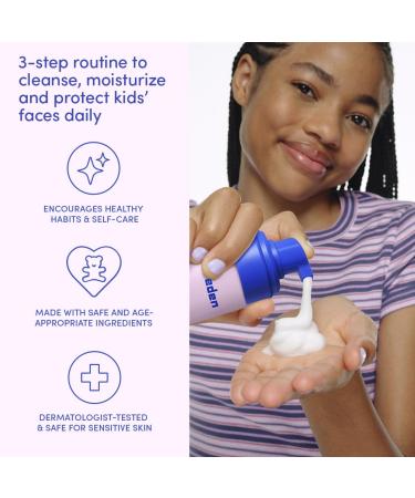 Evereden Daily Routine Set & Non-Toxic Lip Gloss: Clean & Vegan Skin Care for Kids - Nourishing Tween Skincare with Multi-Vitamin Face Wash Face Cream SPF 30 Sunscreen & Tinted Lip Gloss - Buy Online on GoSupps.com