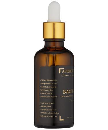 AFRIKINKY BAOBAB OIL Unrefined Cold Pressed Premium Fresh (50ml) 100% Pure For Skin Hair Nails Massage | Africa's Best Beauty Oil - Buy Online on GoSupps.com