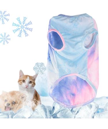 Yanmucy dog cooling vest instant cooling dog cooling coat soft breathable pet cooling vest dog cooling clothing shirt for summer outdoors (color s) s color