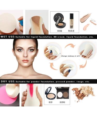 Large Round Makeup Sponges for Eye, Foundation, Blush - Soft, Thick, Fast Makeup - Dry/Wet Use, No Scumming - 2 Count - Buy Online on GoSupps.com