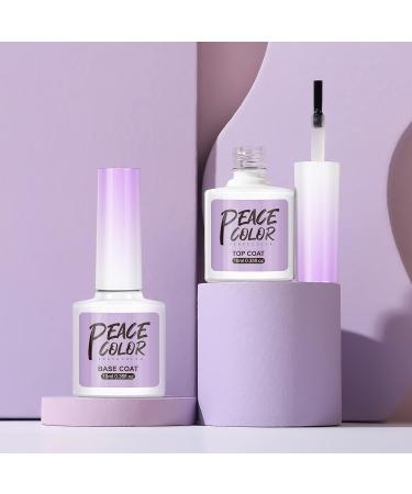 PEACECOLOR Gel Polish Base and Top Coat 10ml x 2 Base Coat No Wipe Gel Top Coat Shine Finish and Long Lasting Soak Off UV Nail Lamp Gel A2 - Buy Online on GoSupps.com