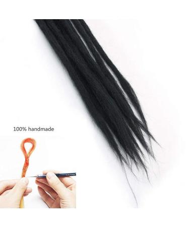 DSoar 20 inch Dreadlocks Extensions - Synthetic Braiding Hair for Men & Women - 12 Strands Full Hippie Style - Black Hair Extensions - Buy Online on GoSupps.com